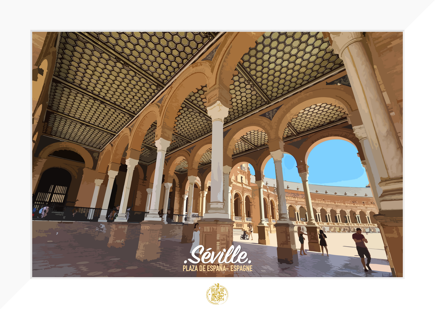photo illustrée de la Plaza de espana à Séville