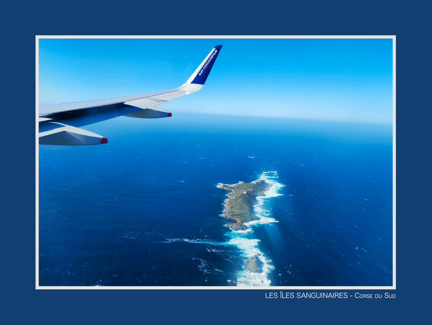 vue de haut des îles sanguinaires de Corse du sud