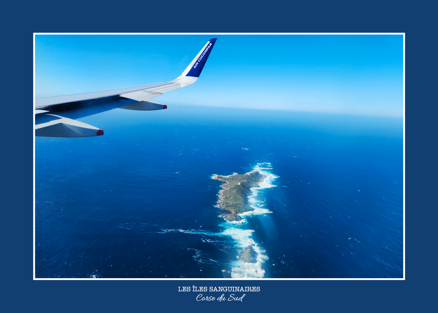 vue de haut des îles sanguinaires de Corse du sud