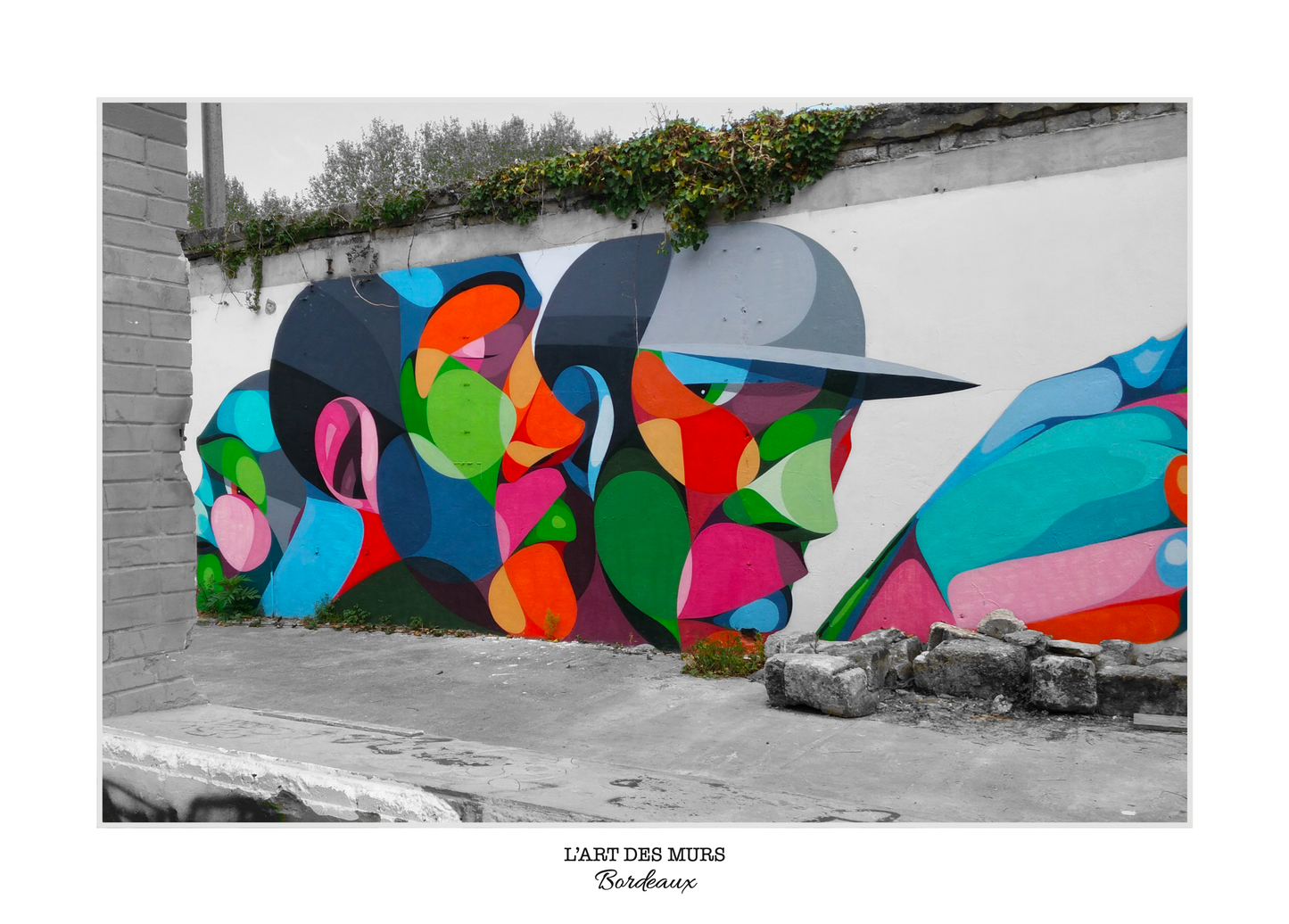 photo d'un street art mural dans la ville de bordeaux