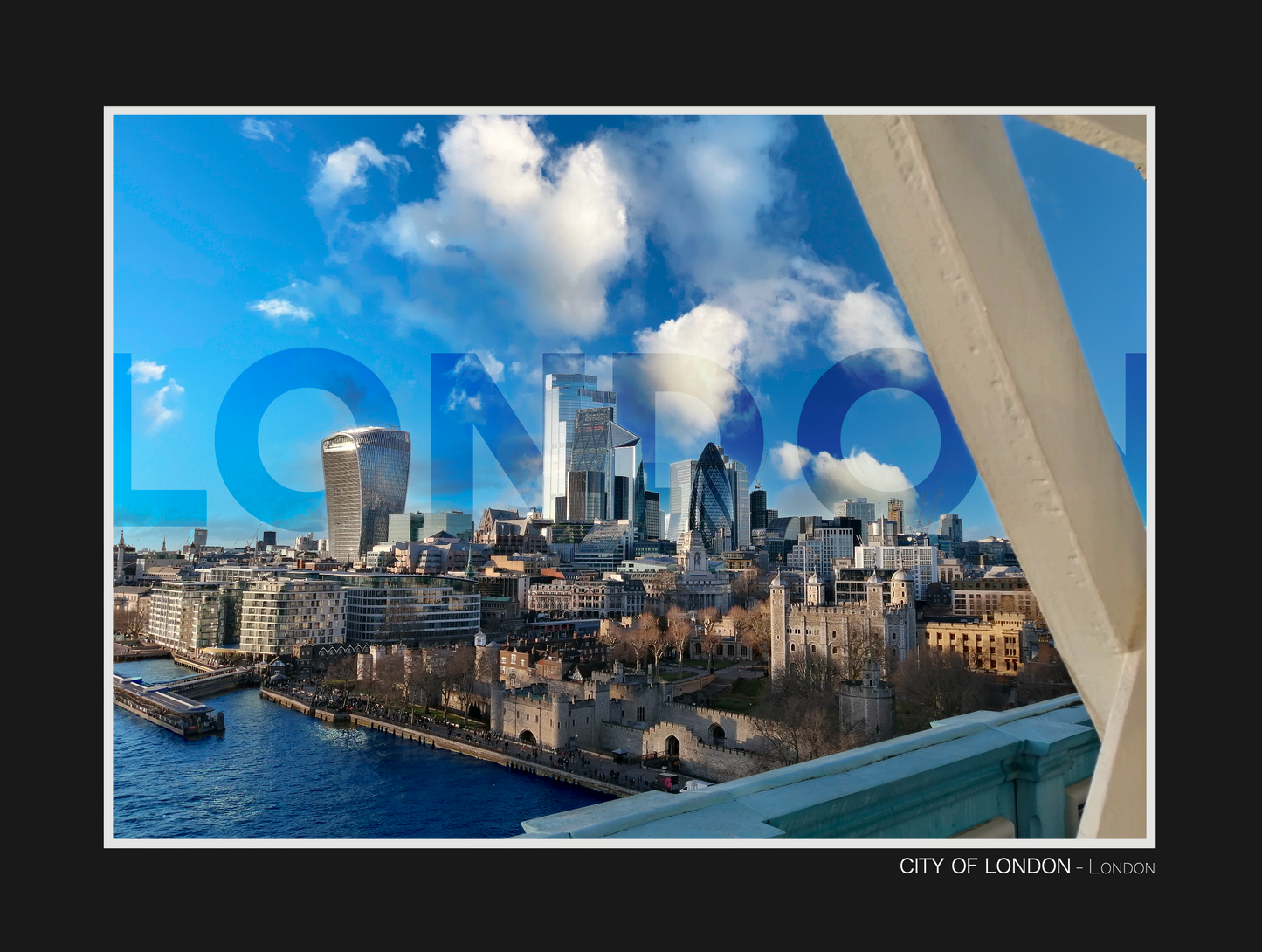 photo de la city à Londres prise sur tower bridge à Londres