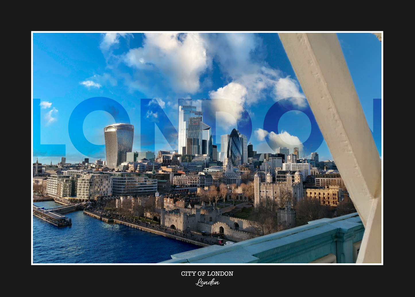 photo de la city à Londres prise sur tower bridge à Londres