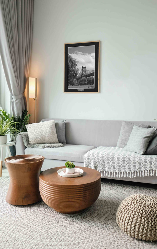 photo du pont de Queensboro en noir et blanc new york