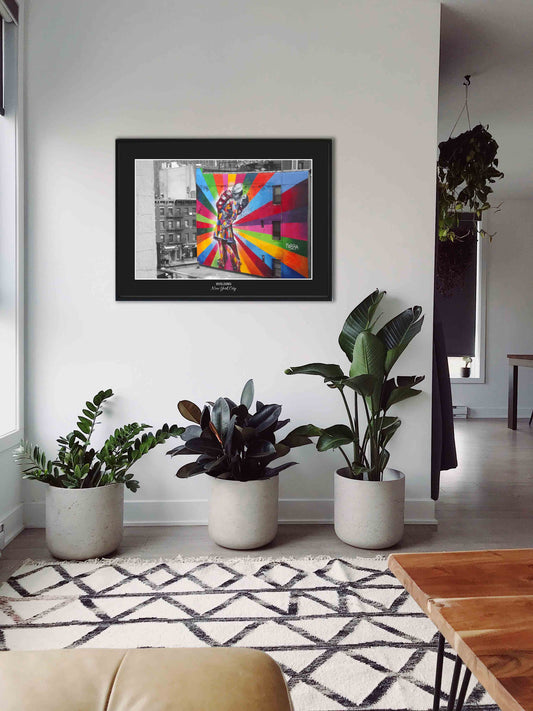 mise en situation d'une affiche d'un visuel de la ville de New-York