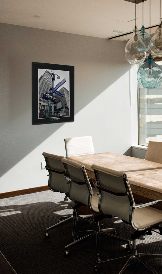 photo noir et blanc d'une rue de new york