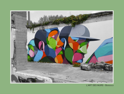 photo d'un street art mural dans la ville de bordeaux
