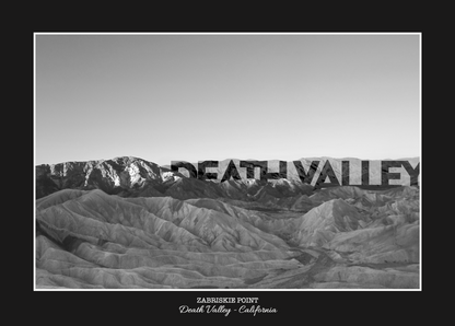 photo noir et blanc du désert de la vallée de la mort aux états-unis d’Amérique